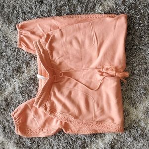 Free People Boho Coral High Waisted Jogger Sweat Pants. Size Medium.